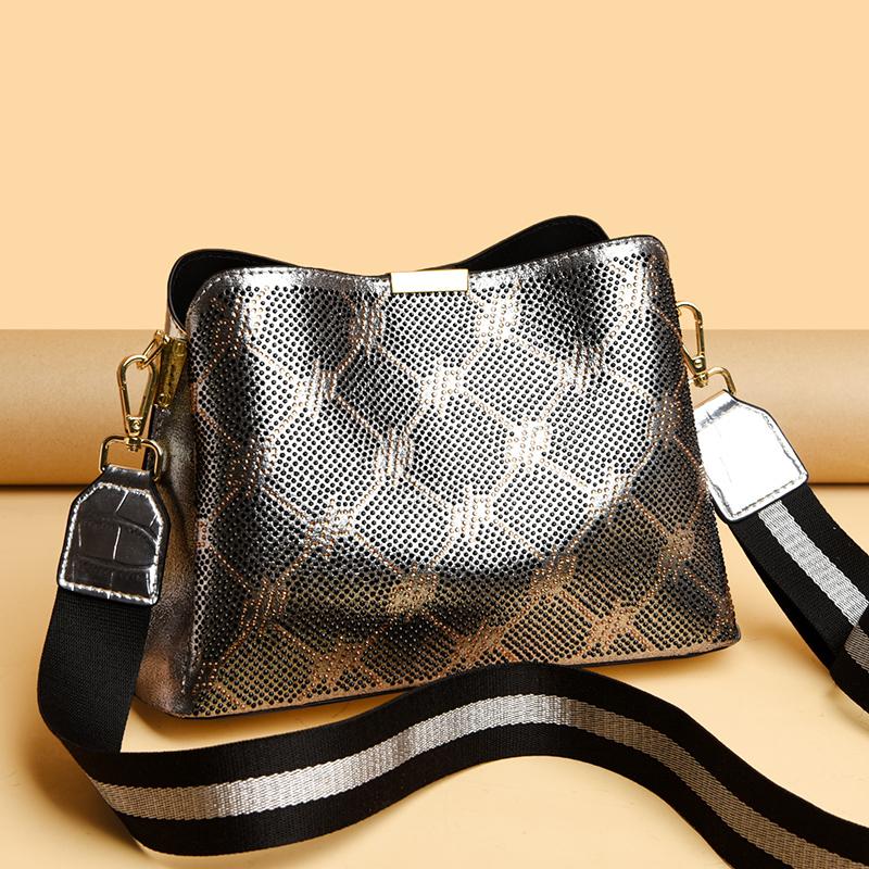 Women's Shoulder Messenger Bags 3 layers luxury designer vintage bags and pouches high-quality leather crossbody bag