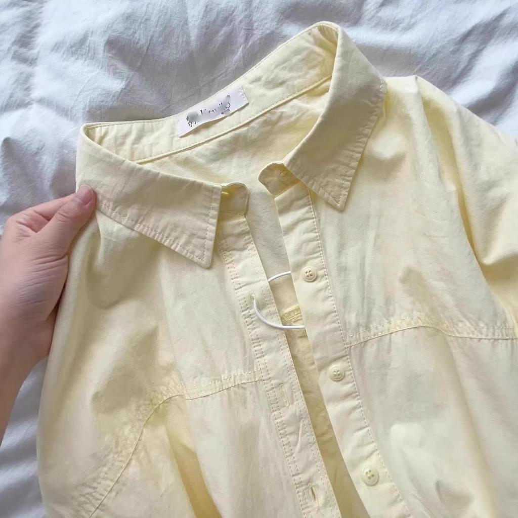 Blue Pure Cotton Women's Shirt, Unique Loose Commuter Design for Early Spring & Autumn 2026.