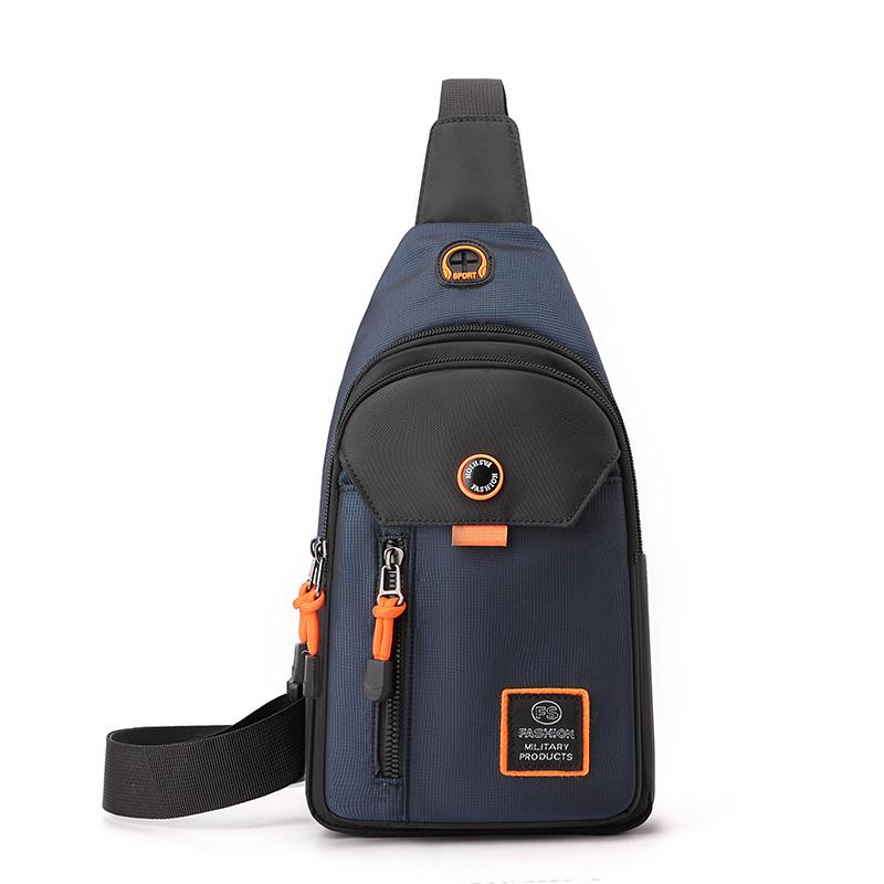 Men Fashion Chest Waist Bag Casual Outdoor Travel Nylon Sling Bag Chest Bag Phone Bag