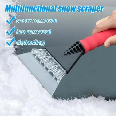 Car Ice Scraper / Snow Remover, Windshield Ice Breaker & Brush Tool for Winter Auto Window Cleaning