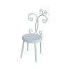 1/12 Scale Miniature Iron Back Chair Antique Design Alloy Dollhouse Furniture For Dollhouse Display And Collection