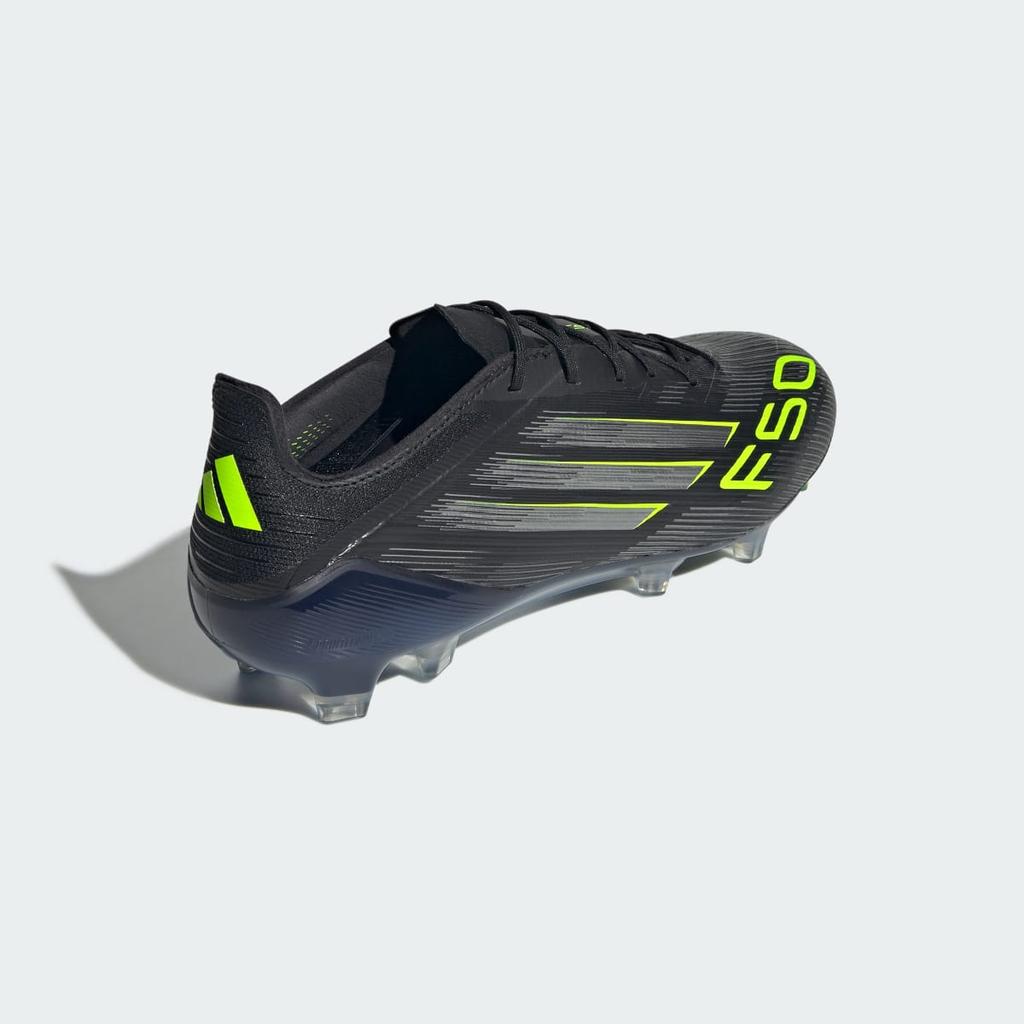 adidas F50 Elite Firm Ground Boots JH7616 Unisex Performance Sports Shoes Core Black / Iron Metallic / Lucid Lemon