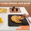 Acero para Pizza, 16" x 14.5" x 3/8" Placa de Acero para Pizza para Horno, Piedra para Hornear Pizza de Acero al Carbono Pre-Sazonada con Conductividad 20X Mayor, Resistente
