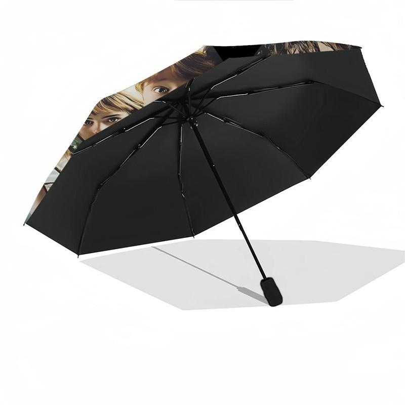 1pc Harry Potter Chamber of Secrets Automatic Folding Umbrella - Compact 8-Rib Design, Durable Plastic & Iron1178L