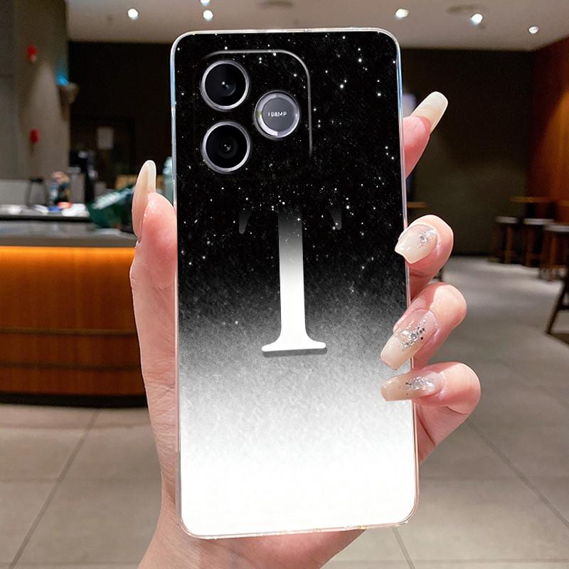 Anti-scratch Phone Case For Honor 600 Lite 5G/Honor 500 Smart 5G Jelly Clear TPU Soft Casing Lucky Letter Couple Shell