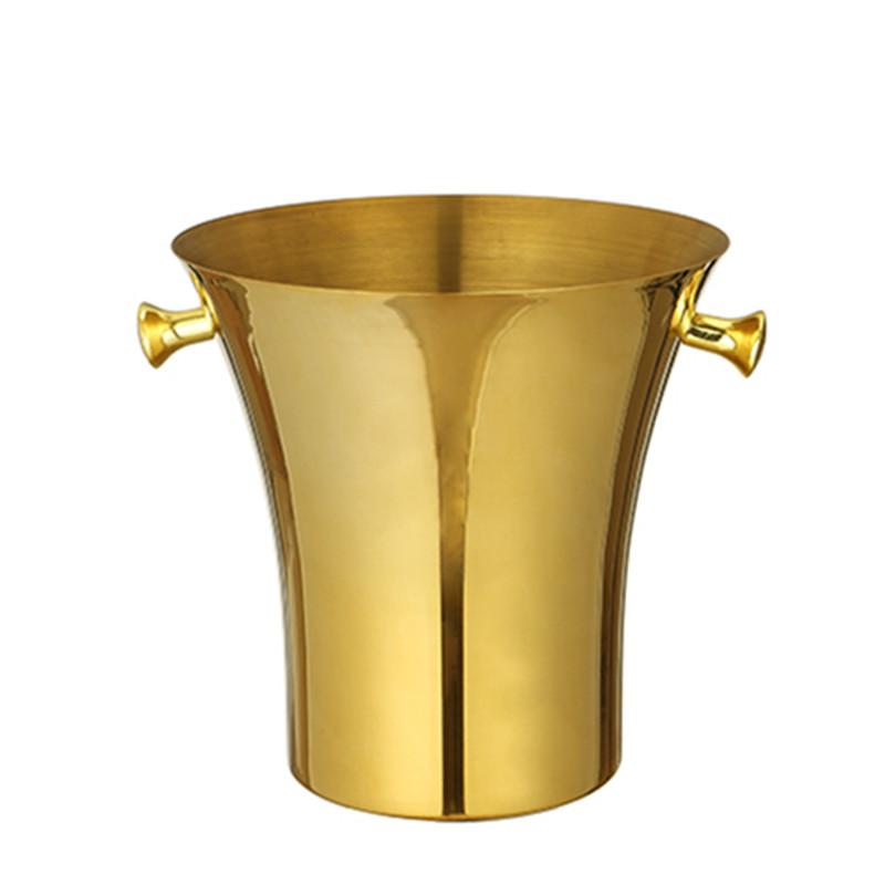 European Stainless Steel Ice Bucket Beer Red Wine Juice Drink Cooler Bar Family Party Champagne Ice Bucket Bar Wine Accessories