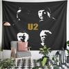 U2 Gold Lettering Tapestry Wall Hanging Retro Rock Decor for Bedroom Living Room Dorm Room Fan Gift