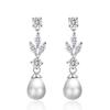 Luxury Elegant Pearl Crystal Drop Earrings For Women New Waterdrop Long Tassel Earrings Female Party Wedding Jewelry Gifts