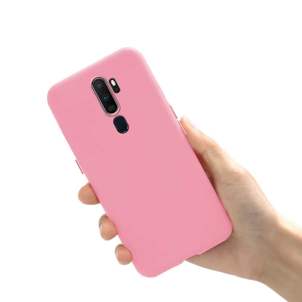 

For OPPO A9 2020 Case Soft Silicone Cover Cute Candy Matte Phone Cases For OPPO A5 2020 Case Fundas for OPPO A11X A 9 2020 Coque Oppo A11X рожевий