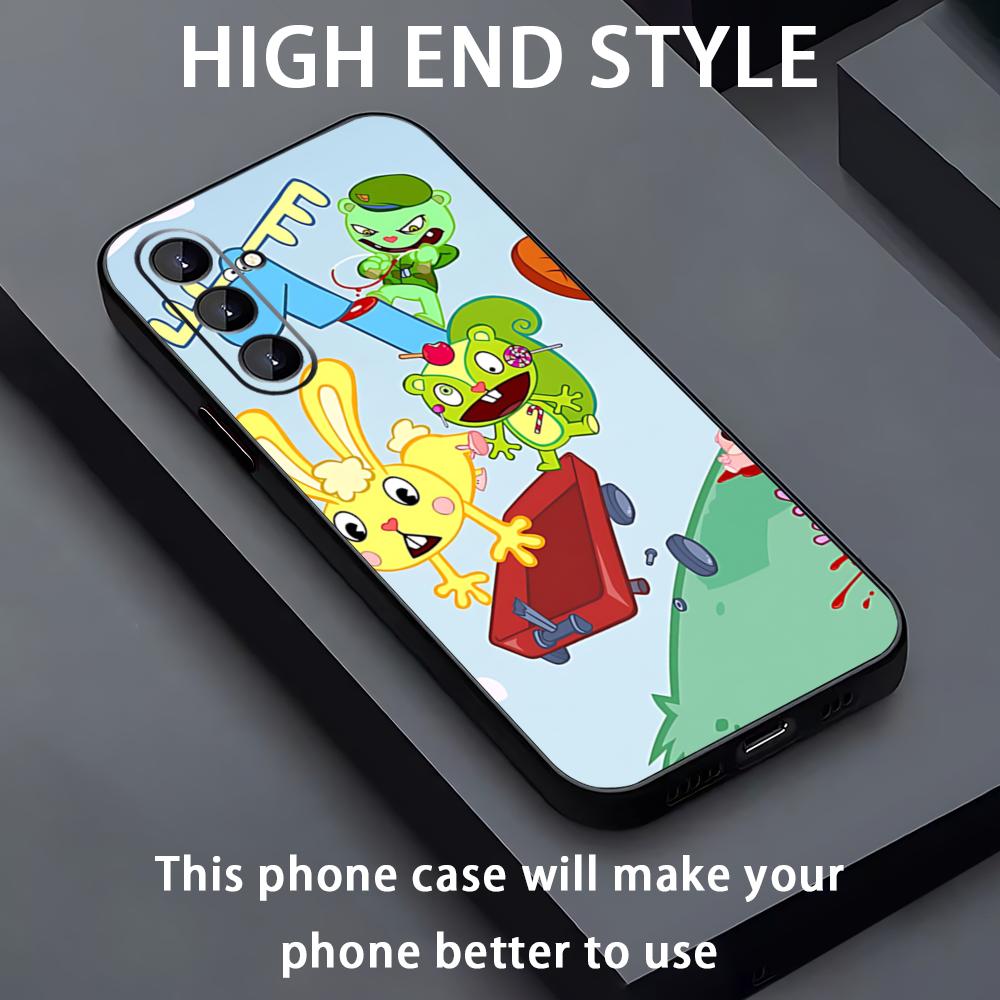 happy tree friends Phone Case For Samsung Galaxy A56 A16 A36 A26 A06 A55 A54 A15 A35 A25 Soft Black