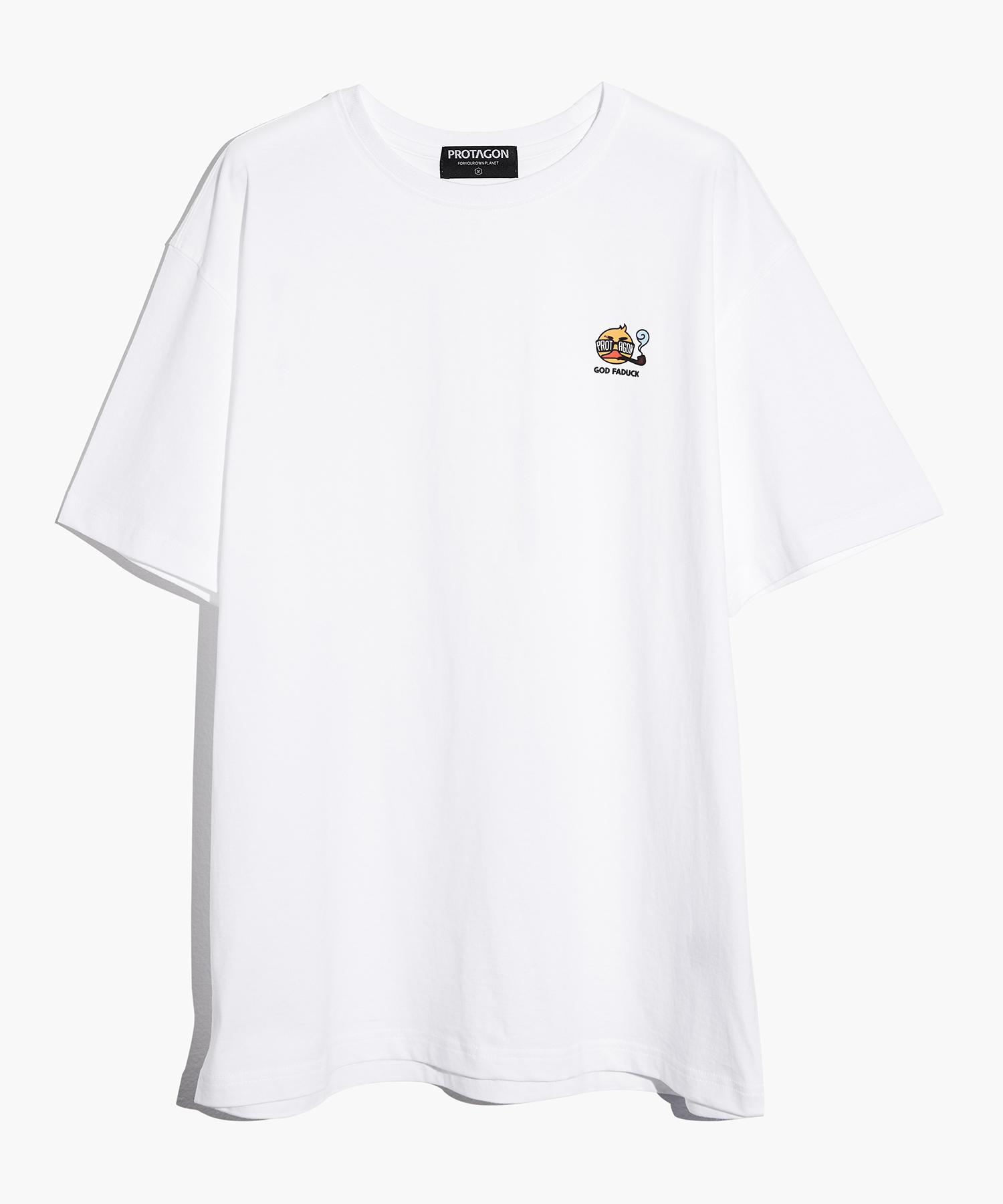 Protagon God Faduck Short-Sleeved Tee (White) L