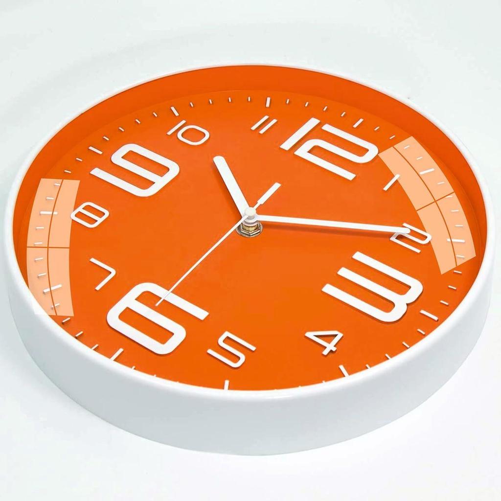 Wall Clock 12" Silent Quartz Decorative Latest Wall Clock Non-Ticking Classic Clock Battery Operated Round Easy to Read for Room/Home