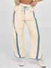 Men's Casual Wide Leg Pants with Side Stripes and Drawstring Waist In Multiple Colors