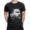 Football Messis T Shirt for Men 100 Cotton Vintage TShirt Round Collar  Tees Short Sleeve Tops Plus Size
