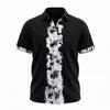 Mens Linen Short Sleeve Button Down Shirt Casual Loose Fit Collared Vintage Style Summer Top for Everyday Wear