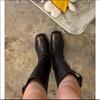 Autumn and Winter New Old Boots Thick Heel Belt Buckle High Tube Casual Thin But Knee Knight Boots Women
