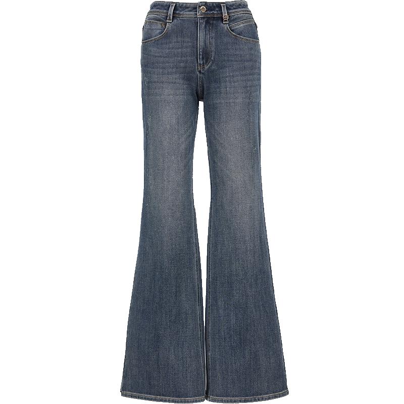 

ONLY Women s 2025 Summer Distressed Washed Slim-fit Flare Jeans L Standard