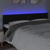 VidaXL Tête de Lit à LED Meuble de Chambre à Coucher Accessoire de Lit Double Tête de Cadre de Lit Intérieur Noir 3121480