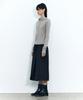 Insilence Woman Inverted Pleated Skirt Charcoal