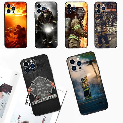 Feuerwehrhelden Hülle für iPhone 14 13 12 11 15 Pro Max Plus XS Max X XR 7 8 Plus 13 12 Mini Handyhülle