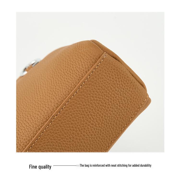 Women's Crossbody Cowhide Bag - Single Shoulder, Multi-Pocket, Stylish & Practical Mom's Small Commuter Bag