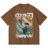 230 g/m² 100 % Baumwolle Demon Slayer V103 Obanai Druck Unisex Schweres Baumwoll-T-Shirt