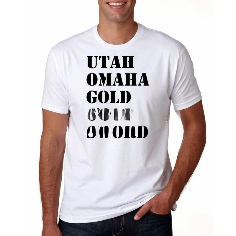 Military Overlord Historical Allied High Quality Printing Casual 100% Cotton Oversize Hip Hop Tee D-Day Normandy Beaches T-shirt