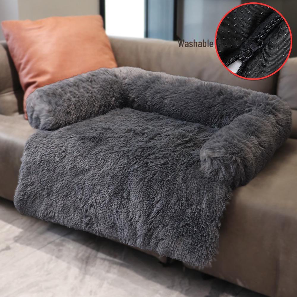 Popular Plush Dog Bed with Blanket - Cozy Pet Nest and Dog Sofa
