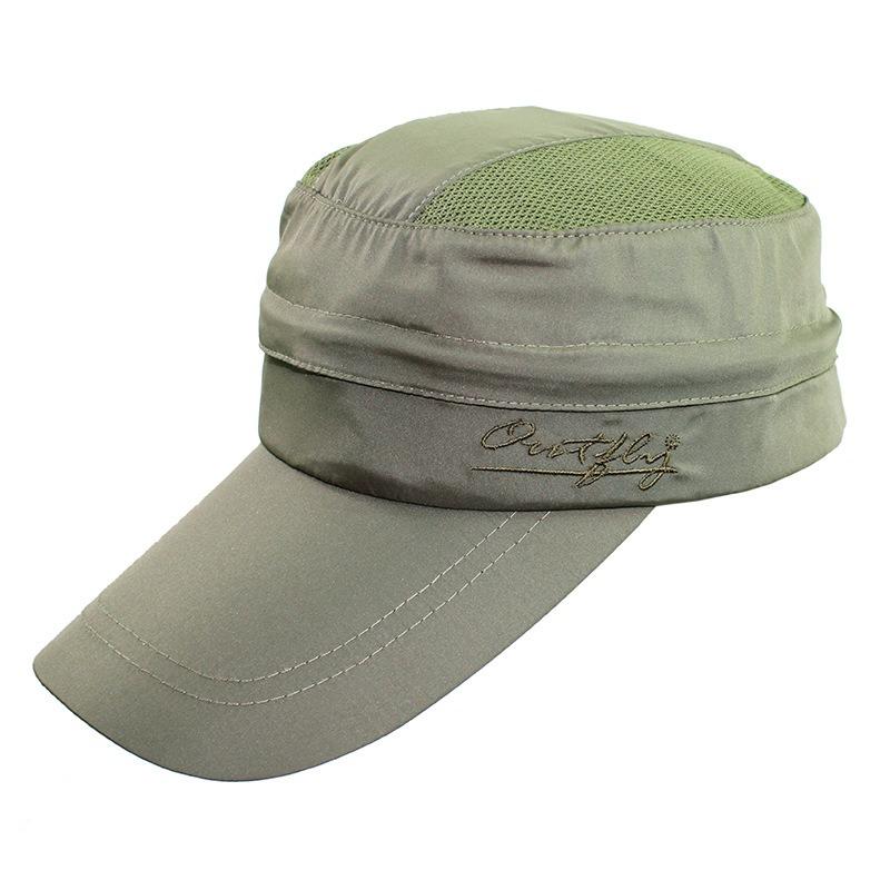 Sunscreen breathable dual-purpose empty top hat, men's and women's UV protection cap, cycling mountaineering hat, large brim.