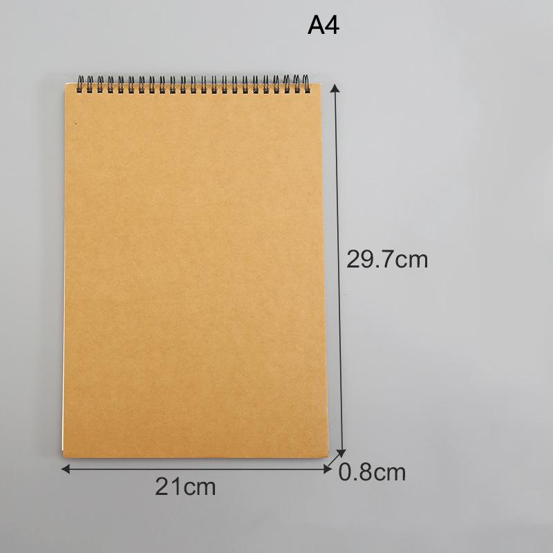 Sketchbook Drawing Book Art Book Hand-drawn Book Blank Thickened Coil Loose-leaf Hard Shell Flip Watercolor Hand