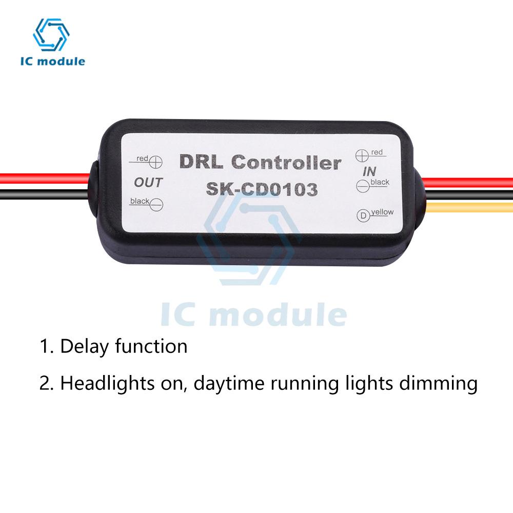 

SK-CD0103/SK-CD0105 Автомобильный светодиодный контроллер Лампа дневного света 5A Переключатель включения/выключения DRL Автоматический реле-контроллер 12-18 В для автомобиля