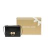 Michael Kors MK Hendrix Letter Logo Gold Buckle Solid Color French Minimalist Leather Crossbody Shoulder Bag Women Bags Black 32F0G1HC0L-001