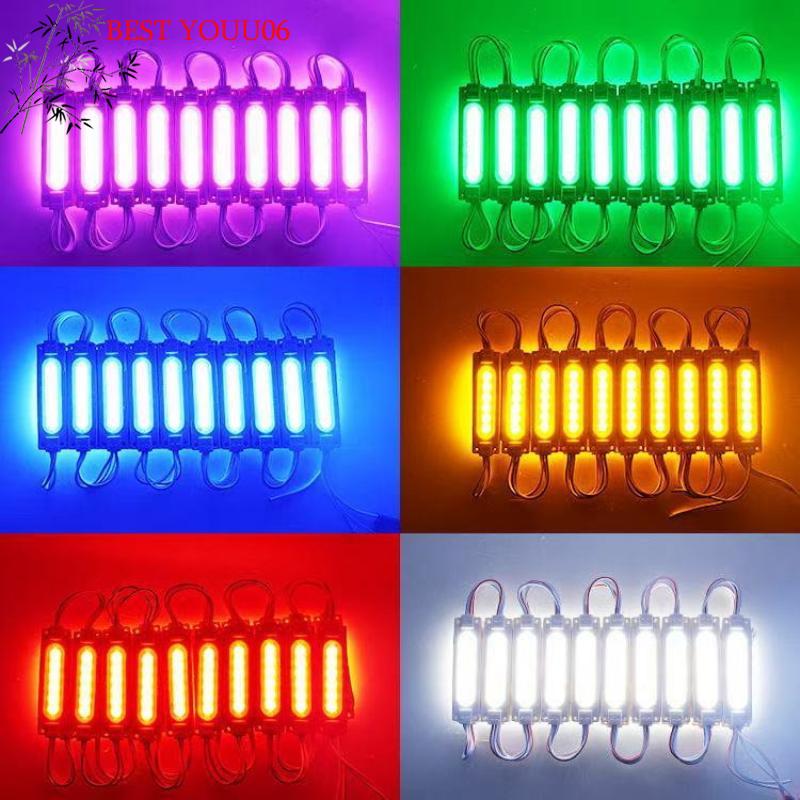 (YOUU06)10PCS/lot 12V/24V Multicolour Led Modules COB Light Backlight Shop Banner Waterproof IP65 Decorations Warm White