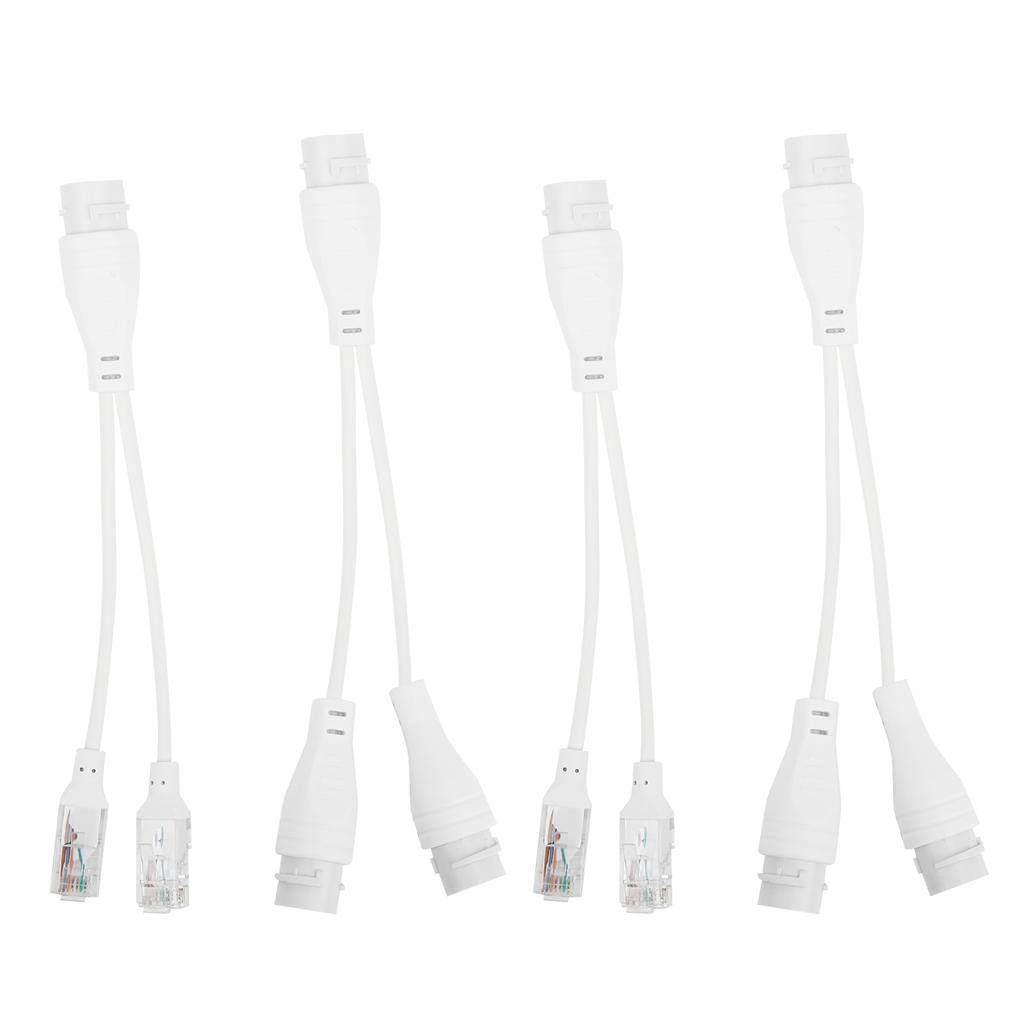 2Set POE Splitter Separator Adapter Cable 1 to 2 CCTV Video Transmission Rainproof Injector