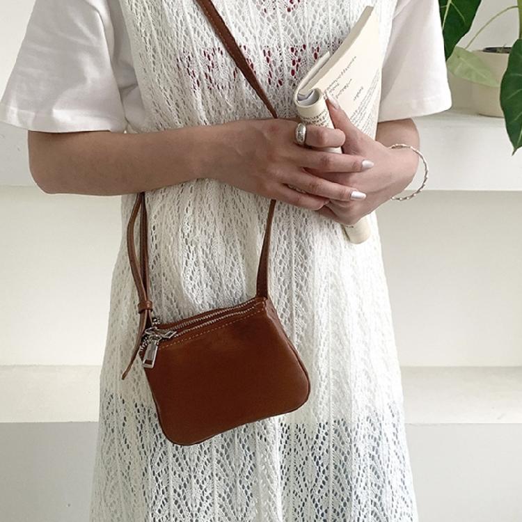 Casual PU Leather Crossbody Bag for Women Girls Phone Bag Small Shoulder Purse