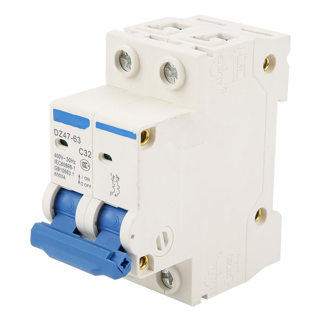 DZ47?63 2Pole 32A Miniature Current Circuit Breaker 220380V