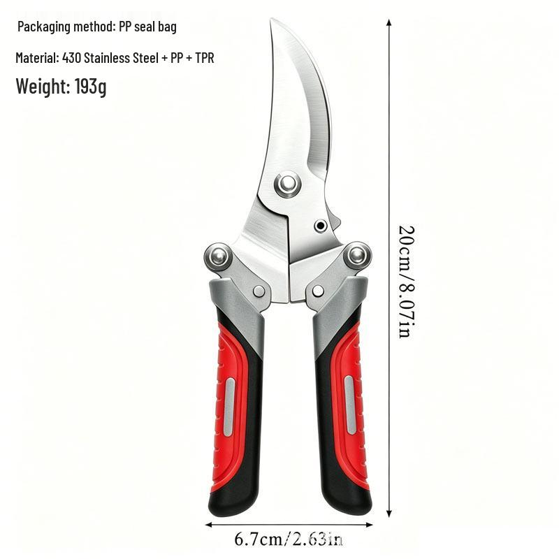 Stainless Steel Folding Pruning Shears for Tree, Flower & Fruit Branches