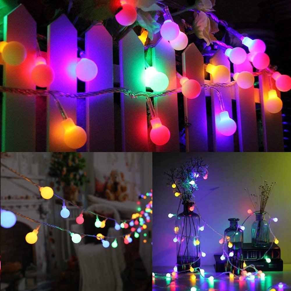 LED Globe Ball String Lights Battery Power Twinkle Lighting Christmas Wedding Party Decor Waterproof Garland Fairy String Lights