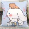 Jit Cinnamoroll Pillow Cover Set 2D Double Print Adorable Home Decor Sofa Pillowcase Functional Sanrio-Themed Attractive Durable