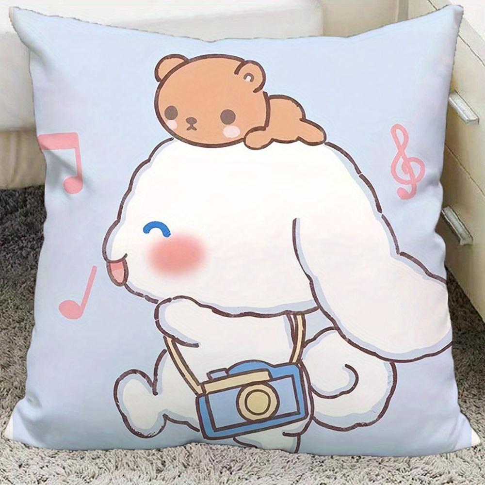 Jit Cinnamoroll Pillow Cover Set 2D Double Print Adorable Home Decor Sofa Pillowcase Functional Sanrio-Themed Attractive Durable