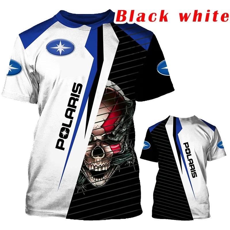 New Hot Selling 3D Polaris Logo Racing T-shirt Cool Printed Neutral Racing Team Men's T-shirt