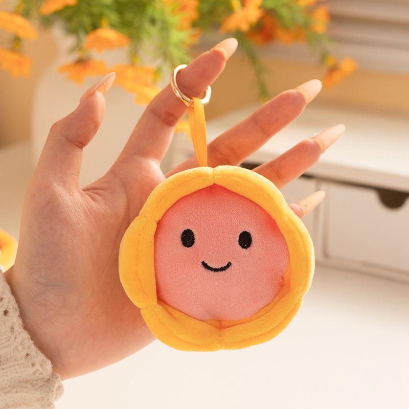 Cute Egg Tart Pendant Plush Doll Keychain & Bag Charm