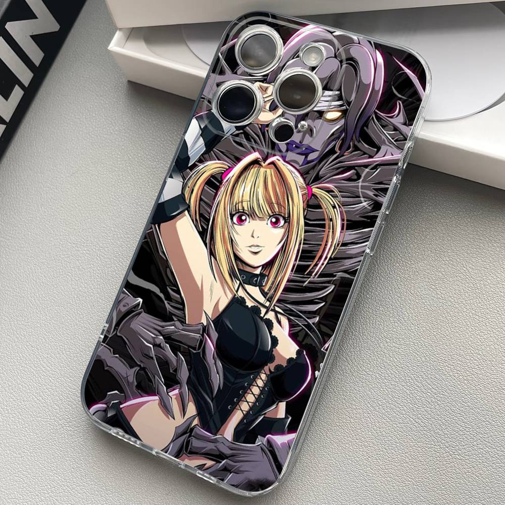 Misa anime D-Death N-Note Clear Silicone Soft TPU Phone Case For iphone 17 16 15 14 Plus 13 12 Mini 11 Pro Max Shell Capa