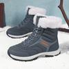 Winter Snow Boots Men Warm Plush Lace-up Anti-slip High-top Hiking Shoes Women Casual Soft Breathable Outdoor Casual Shoes Women