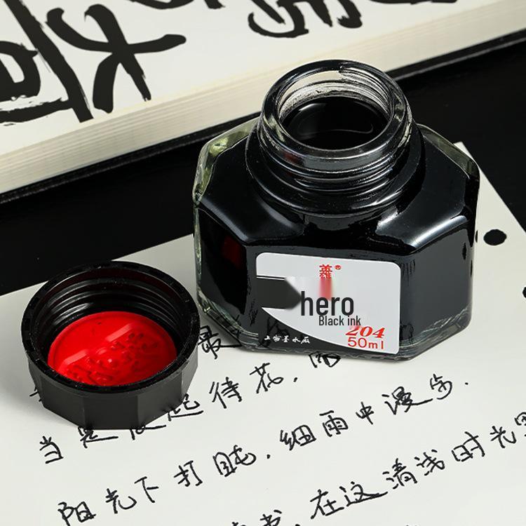 HERO Official Ink: Authentic Pure Red, Blue, Black Fountain Pen Ink