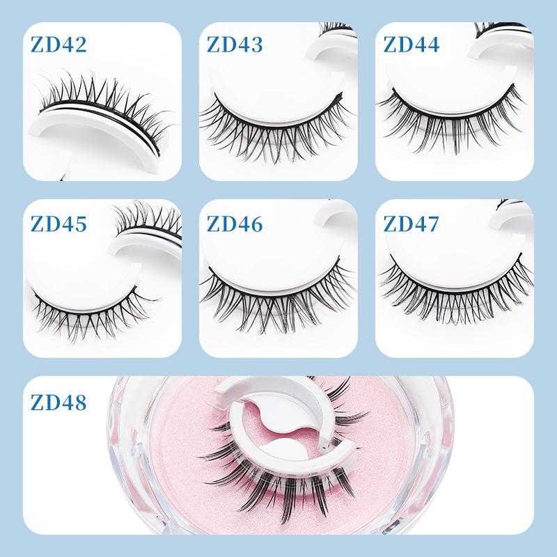 Korean Self Adhesive Eyelashes Natural Lashes Reusable Eyelashes Supplies Manga Eyelashes Blush Makeup Free Shipping Products