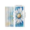 2pcs Classic Chamomile Oil Painting Polyester Curtains, Splash Background Pastoral Expression, Kitchen & Cafe Window Drapes, 2 P