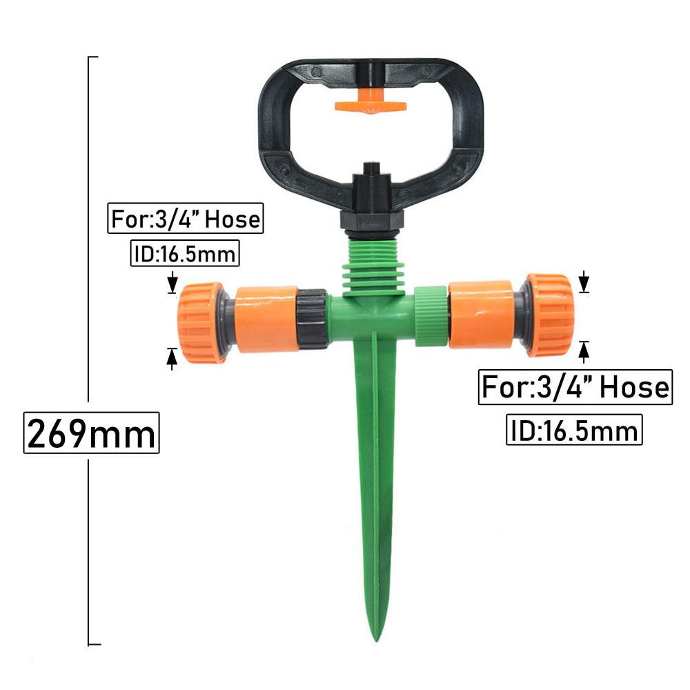 360 Degree Garden Lawn Sprinkler 1/2" Male Thread Scattering Nozzle Automatic Rotating Watering Irrigation Sprinklers