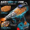 Bumxca Cordless Rechargeable Heat Gun Compact Display with Temperature and Battery Level Temperature Mode Dual Heater for Makita 18V Rapid 5 Nozzles