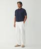 MAN ON THE BOON Textured Short Polo_Navy 4716113025